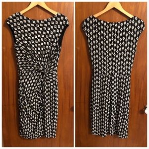 DRESS Ralph Lauren 6 B&W boatneck knot detail